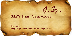 Günther Szalviusz névjegykártya